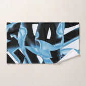Gravures ou rubans bleus et noirs détruits (Serviette à main)