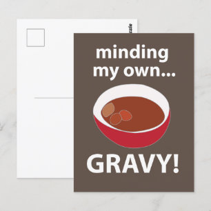 Gravy Minding My Own Gravy Eten Briefkaart