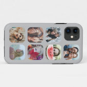 Gray 7 Foto Collage Sjabloon iPhone Case (Achterkant (horizontaal))