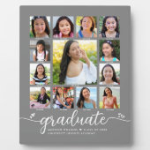 Gray Afstuderen K-12 Modern Script Photo Collage Fotoplaat (Voorkant)