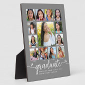 Gray Afstuderen K-12 Modern Script Photo Collage Fotoplaat (Zijkant)