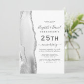 Gray Agate Silver 25th Anniversary Kaart (Staand voorkant)