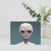 Gray Alien Briefkaart (Staand voorkant)