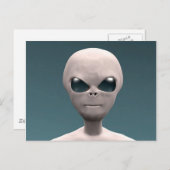 Gray Alien Briefkaart (Voorkant / Achterkant)