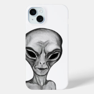 Gray Alien iPhone 15 Mini Hoesje