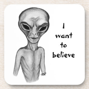 Gray Alien, ik wil geloven Bier Onderzetter
