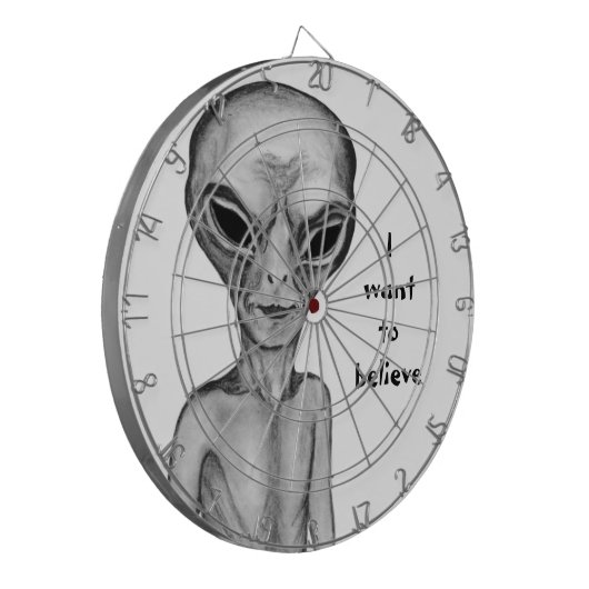 Gray Alien, ik wil geloven Dartbord (Voorkant Links)