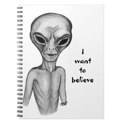 Gray Alien, ik wil geloven Notitieboek (Voorkant)