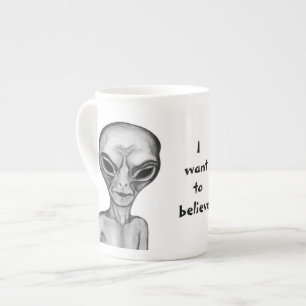 Gray Alien, ik wil geloven Porselein Kop