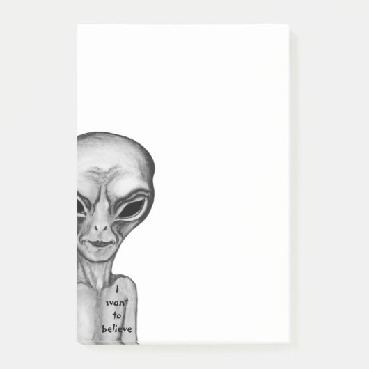 Gray Alien, ik wil geloven Post-it® Notes (Voorkant)