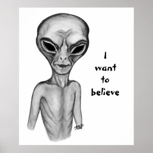 Gray Alien, ik wil geloven Poster