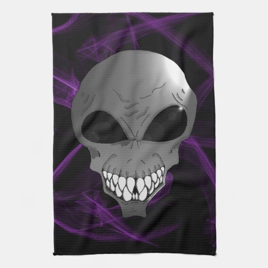 Gray alien Kitchen Towel Theedoek (Verticaal)