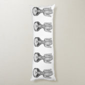 Gray Alien Lichaamskussen (Achterkant (Verticaal))