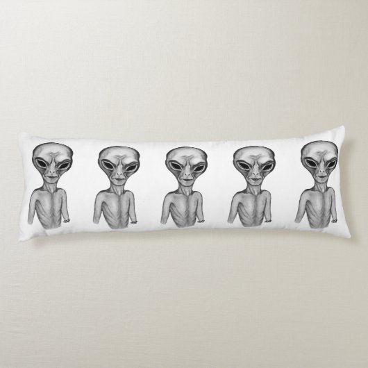 Gray Alien Lichaamskussen (Achterkant)