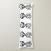 Gray Alien Lichaamskussen (Achterkant (Verticaal))