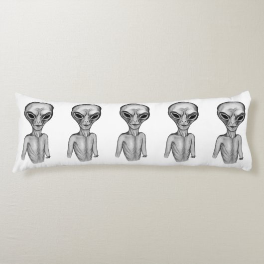 Gray Alien Lichaamskussen (Voorkant)