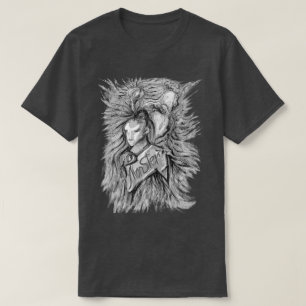 Gray Alien Monster Art Pen Tekening T-Shirt