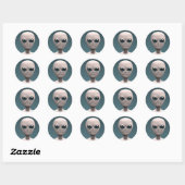 Gray Alien Ronde Sticker (Vel)