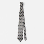 Gray And Black Argyle Necktie Stropdas (Voorkant)