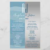 Gray and Blue Wedding Program (Voorkant)