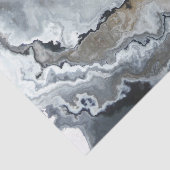 Gray and Brown Fluid Pour Tissuepapier (Detail)