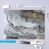 Gray and Brown Fluid Pour Tissuepapier (Craft)