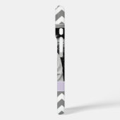 Gray and Lavender Zigzags Persoonlijke foto Case-Mate iPhone Case (Achterkant / Links)