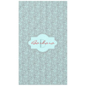 Gray and Light Blue Abstract Floral Monogram Tafelkleed (Voorkant)