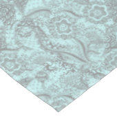 Gray and Light Blue Abstract Floral Monogram Tafelkleed (Gekanteld)