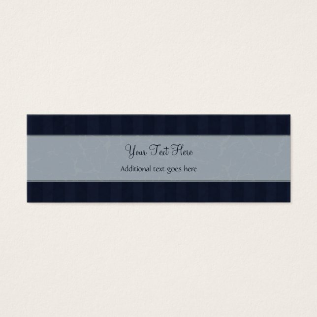 Gray and Navy Floral Wisps & Stripes avec Monogram (Devant)