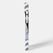 Gray and Periwinkle Zigzags Persoonlijke foto Case-Mate iPhone Case (Achterkant / Links)