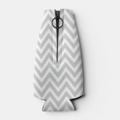 Gray and Pink Chevron Monogram Flesjeskoeler (Achterkant)