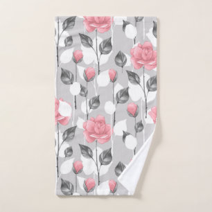 Gray and pink. Floral