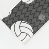 Gray and White Chevron Volleyball Pattern Fleece Deken (Hoek)
