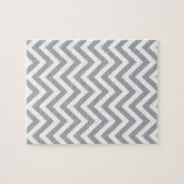 Gray and White Chevron Zigzag Pattern Legpuzzel (Horizontaal)