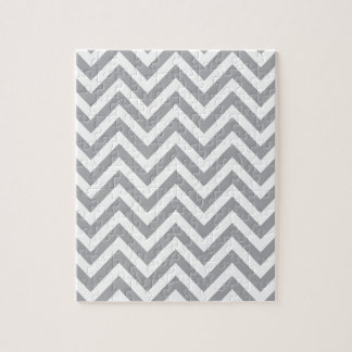Gray and White Chevron Zigzag Pattern Legpuzzel