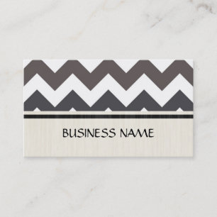 Gray and White Chevron Zigzag Pattern Visitekaartje