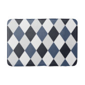 Gray and White Harlequin Diamond Pattern Bath Mat (Voorkant)