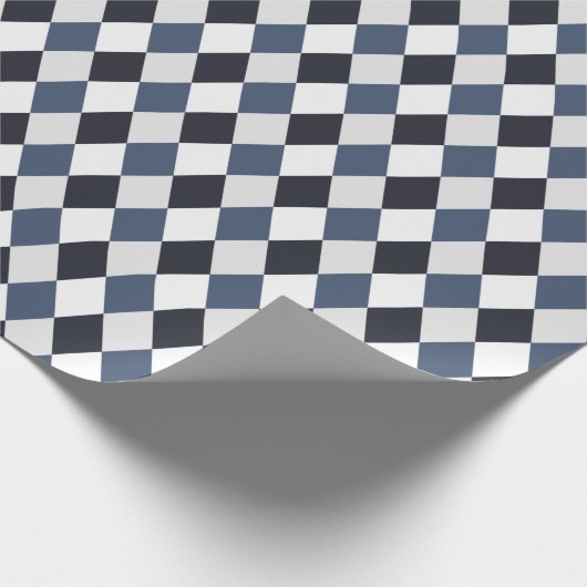 Gray and White Harlequin Diamond Pattern Cadeaupapier (Hoek)