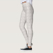 Gray and White Mandala Pattern Leggings (Links)