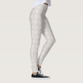 Gray and White Mandala Pattern Leggings (Rechts)