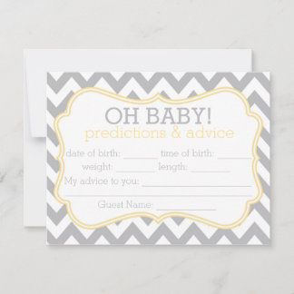 Gray and Yellow Chevron Predications & Advice Kaar Advieskaart