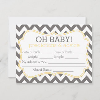 Gray and Yellow Chevron Predications & Advice Kaar Advieskaart