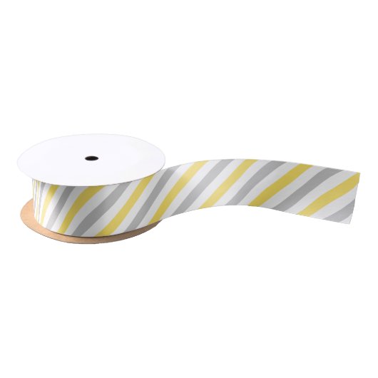 Gray and Yellow Diagonal Stripes Pattern Lint (Spoel)