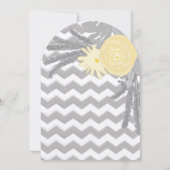Gray and Yellow Zig Zag Typography Wedding Kaart (Achterkant)