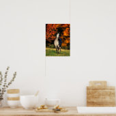 Gray Arab Standing Autumnal Background Poster (Keuken)