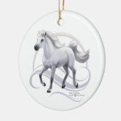 Gray Arabian Horse Keramisch Ornament (Links)