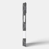 Gray Argyle Lattice met monogram Case-Mate iPhone Case (Achterkant / Rechts)