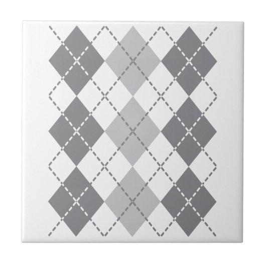 Gray Argyle Tegeltje (Voorkant)