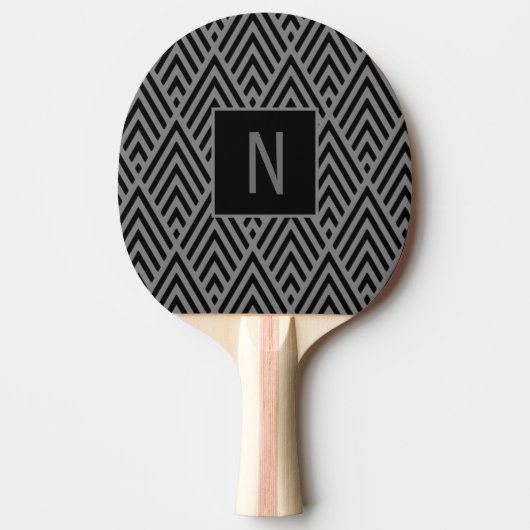 Gray Arrow Monogram Paddle Tafeltennisbatje (Voorkant)